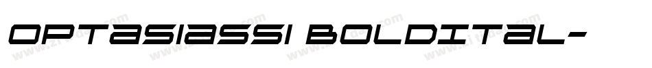 OptasiaSSi BoldItal字体转换